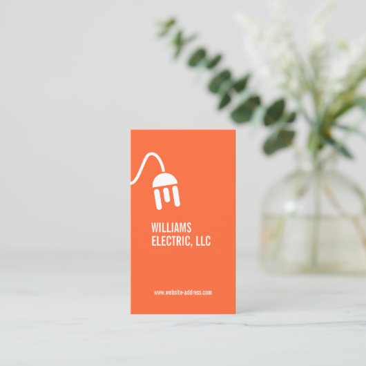 CARTE DE VISITE MODERNE BOLD ORANGE (Debout devant)