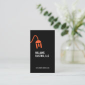 CARTE DE VISITE MODERNE BOLD ORANGE ELECTRICIAN LO (Debout devant)