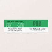 Carte De Visite Moderne Bold, Pub/Brasserie, Détaillé (Extérieur déplié)