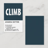 Carte De Visite Moderne Bold, Randonnée et Escalade (Devant / Derrière)