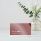 Carte De Visite Moderne Bordeaux Nat Ombré (Debout devant)