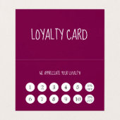 Carte De Visite Moderne Bourgogne Coiffeuse Rouge Fidélité (Intérieur déplié)