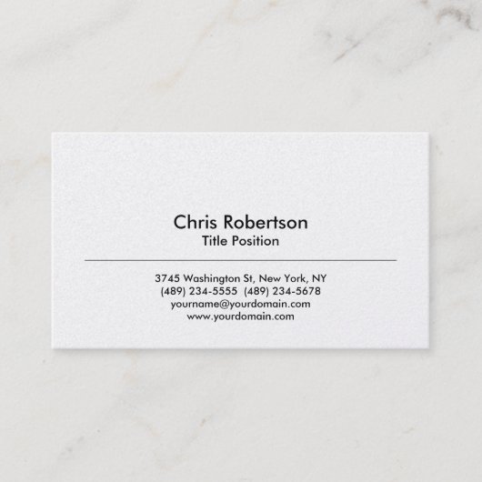 Carte de visite moderne branché de charme (Devant)