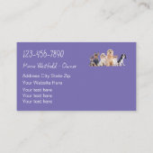 Carte de visite moderne branché pour animaux de co (Dos)