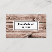 Carte de visite moderne Brown en bois (Devant)