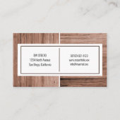 Carte de visite moderne Brown en bois (Dos)