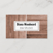 Carte de visite moderne Brown en bois (Devant)