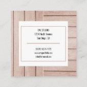 Carte de visite moderne Brown en bois (Dos)