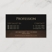 Carte De Visite Moderne Brown en bois foncé Grain Cool en bois (Dos)