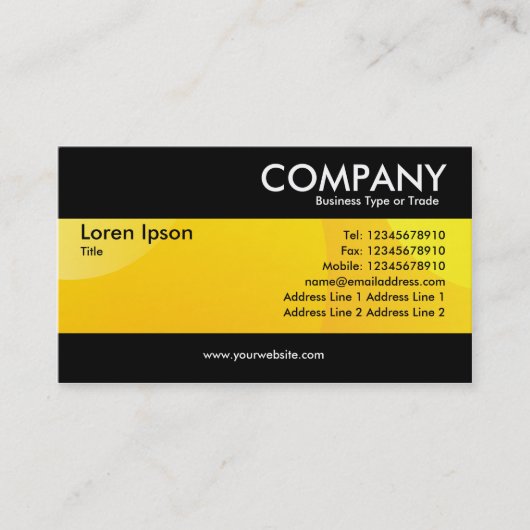 Carte De Visite Moderne - Buble Cloud Jaune (Devant)