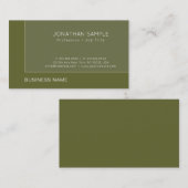 Carte De Visite Moderne Business Directeur Directeur Ceo Luxe Élég (Devant / Derrière)