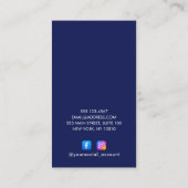 Carte De Visite Moderne Business Reward 6 Punch Logo blanc BLUE (Dos)