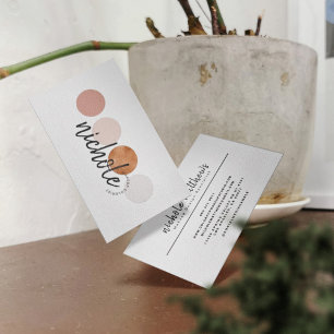 Carte De Visite Moderne Calligraphie Couleur Palette Artiste maqui