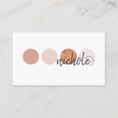 Carte De Visite Moderne Calligraphie Couleur Palette Artiste maqui (Devant)