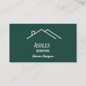 Carte De Visite Moderne Calligraphie Maison Décor (Devant)