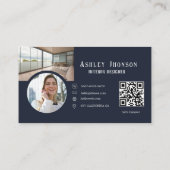 Carte De Visite Moderne Calligraphie Maison Décor (Dos)