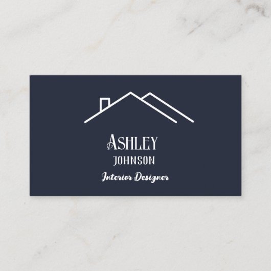 Carte De Visite Moderne Calligraphie Maison Décor (Devant)