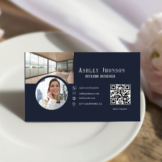 Carte De Visite Moderne Calligraphie Maison Décor