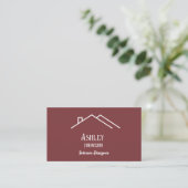 Carte De Visite Moderne Calligraphie Maison Décor (Debout devant)