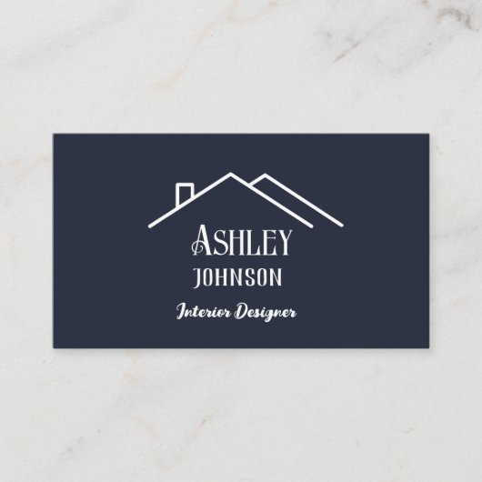 Carte De Visite Moderne Calligraphie Maison Décor (Devant)