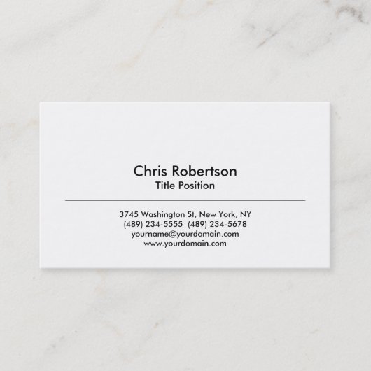 Carte de visite moderne charmant et design tendanc (Devant)