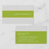 Carte De Visite Moderne Chic Apple Green (Devant / Derrière)