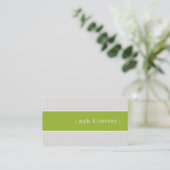 Carte De Visite Moderne Chic Apple Green (Debout devant)