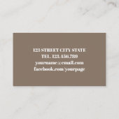 Carte De Visite Moderne Chic Aquarelle fleur rose pâle (Dos)