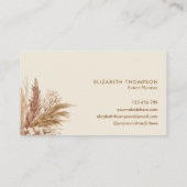 Carte De Visite Moderne Chic Aquarelle Floral Boho (Dos)