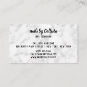 Carte De Visite Moderne Chic Argent Parties scintillant Marbre Nai (Dos)