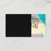 Carte De Visite moderne chic audacieux design d'art abstrait (Dos)