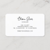 Carte De Visite Moderne Chic Black Gold Rétro Waves (Dos)