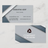 Carte De Visite Moderne chic blanc et gris (Devant / Derrière)