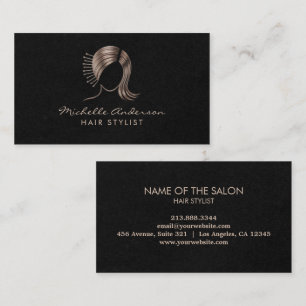 Carte De Visite Moderne Chic Coiffure Styliste Beauté Salon Bobby 