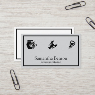 Carte De Visite Moderne Chic Cuisine Ustensiles Cuisine et restaur