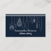 Carte De Visite Moderne Chic Cuisine Ustensiles Cuisine et restaur (Devant)