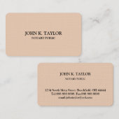 Carte De Visite Moderne chic élégant notaire public (Devant / Derrière)