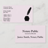 Carte De Visite Moderne chic élégant notaire public (Devant / Derrière)