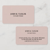 Carte De Visite Moderne chic élégant notaire public (Devant / Derrière)