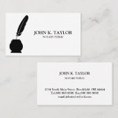 Carte De Visite Moderne chic élégant notaire public (Devant / Derrière)
