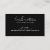 Carte De Visite Moderne Chic Fashion Stylist Modèle Actor (Dos)