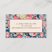 Carte De Visite Moderne Chic Floral (Dos)