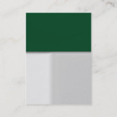 Carte de visite moderne chic gris gris vert (Dos)