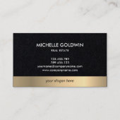 Carte De Visite Moderne Chic Immobilier Maison Professionnelle Bus (Dos)