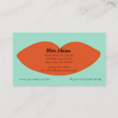 Carte De Visite Moderne Chic Lèvres Rouges Belle Mention Minimale (Dos)