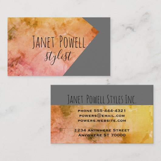 carte de visite moderne chic minimaliste (Devant / Derrière)