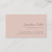 Carte De Visite Moderne Chic Monogram Plain Professional Luxe (Dos)