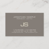 Carte De Visite Moderne Chic Monogramme Design Professionnel Luxe (Devant)