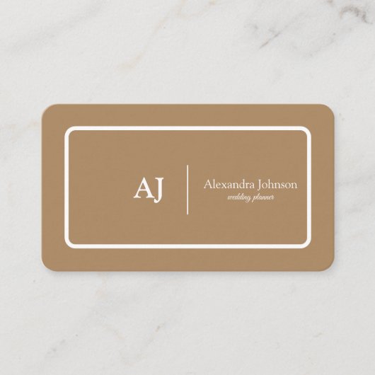 Carte De Visite Moderne Chic Monogramme Vert Stylé Tendance (Devant)