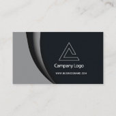 Carte De Visite Moderne chic noir et gris (Dos)